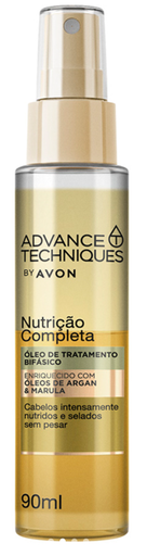 [135145] زيت أفون أدفانس تكنيكس ثنائي الطور لتغذية الشعر الكاملة بزيت الأرغان والمارولا - 90 مل