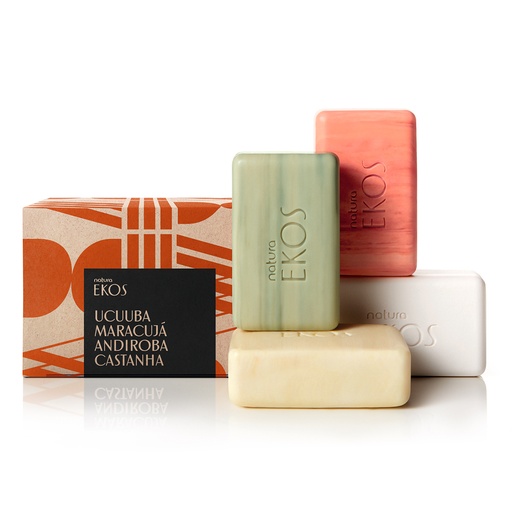 [134575] صابون فاخر ناتورا إيكوس نباتي كريمي للجسم – أوكووبا، ماراكوجا، أنديروبا، كستانيا