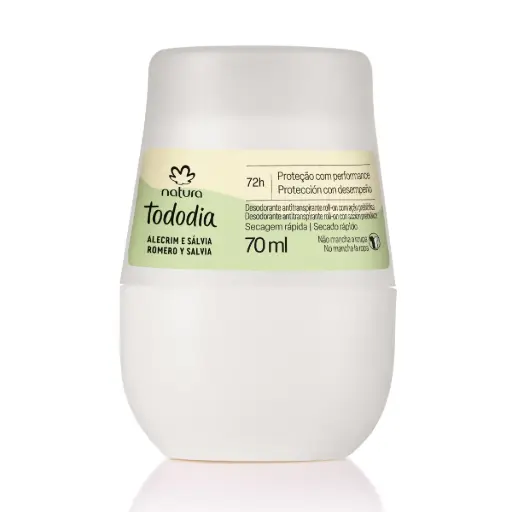 [189414] مزيل عرق رول أون تودوديا بإكليل الجبل والمريمية – 70مل TODODIA Roll-on Alecrim 70ML