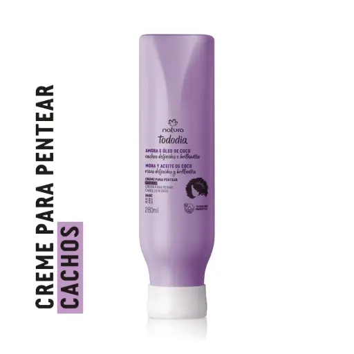 [173581] كريم لتصفيف الشعر الكيرلي "تودوديا" بالتوت وزيت جوز الهند. Tododia Creme para Pentear